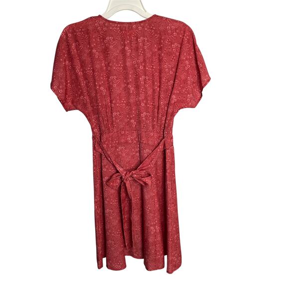 Marine Layer Camila Mini Dress size M Floral V neck Button Front Tencel - Picture 9 of 15